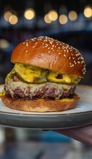 Burger from Bone and Block at Liverpool's Duke Street Market