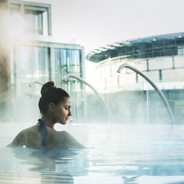 Rooftop infinity pool at One Spa