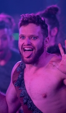 An acrobatic performer on stage as part of the Brighton Fringe Festival