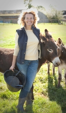 Kate Humble with donkeys
