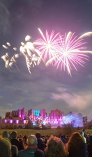 Fireworks display above Kenilworth Castle