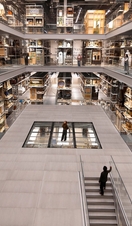 Interior view of a modern museum