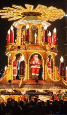 Light display at Frankfurt Christmas Market, Birmingham