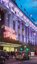 Selfridges at Christmas, Oxford Street, London, England, United Kingdom, Europe