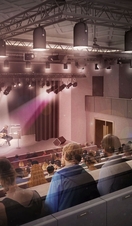 Imagen CGI de un estudio de teatro, Brighton Dome