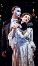 A performance of Phantom of the Opera on stage in London
