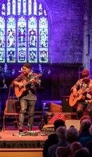 Antonio Forcione Quartet on stage at St. Andrews Church in Grinton