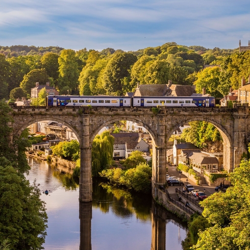 View of Knaresborough, a town located in North Yorkshire.