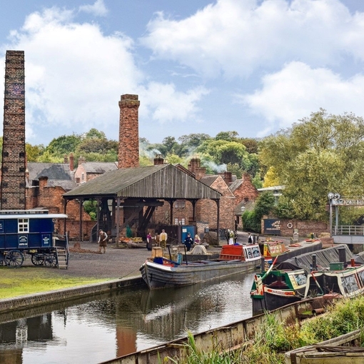 Boat Dock at The Black Country Living Museum in Dudley, West Midlands