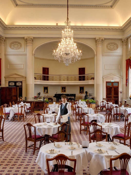 The Pump Room Restaurant in Bath being prepared for opening