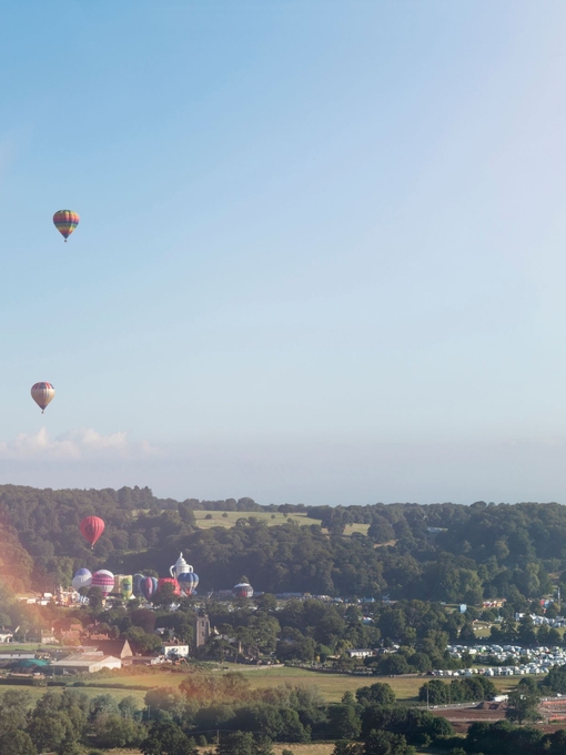 Hot air balloons in the sky