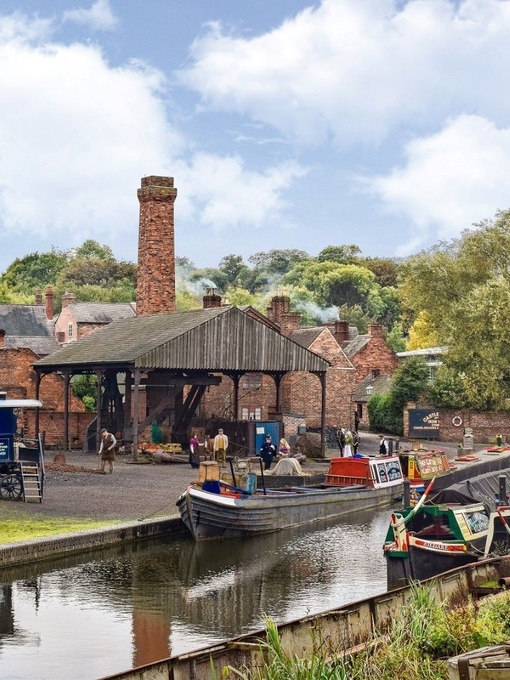 Boat Dock at The Black Country Living Museum in Dudley, West Midlands