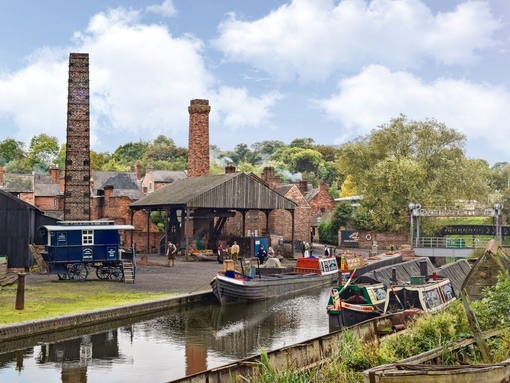 Boat Dock at The Black Country Living Museum in Dudley, West Midlands