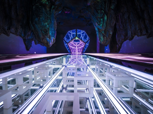 An art exhibit in Wake The Tiger, a new art theme park crossover in Bristol