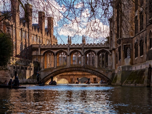 Pont enjambant la rivière Cam entre le Third Court et le New Court du St John's College, Université de Cambridge
