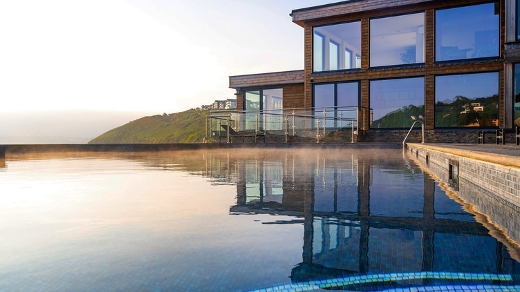 Outdoor pool overlooking Carbis Bay
