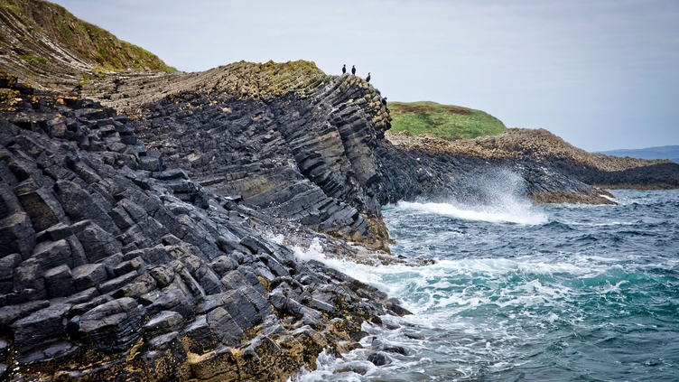 Staffa Island and Fingals Cave in the Inner Hebrides